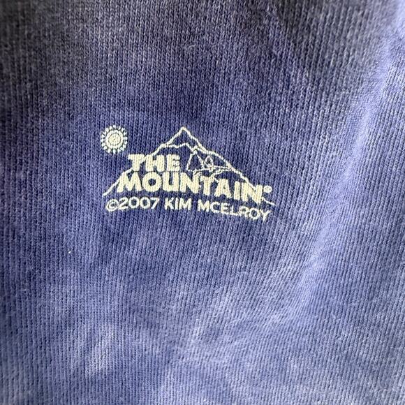 The Mountain Crewneck 100% Cotton Horse Graphic Blue Crewneck T-Shirt Medium - Picture 8 of 8